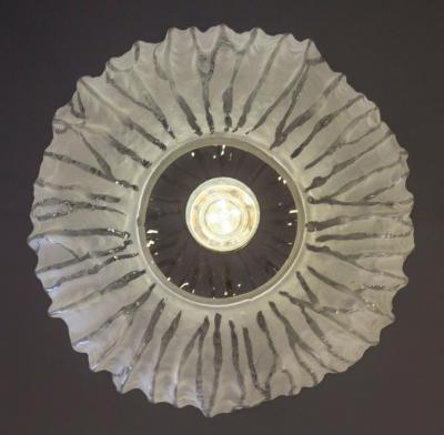 Mid Century Pendant Frosted Murano Glass by Angelo Brotto