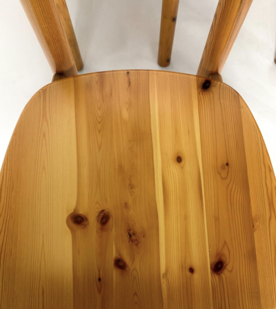 Mid Century Pine Dining Chairs by Rainer Daumiller Denmark 1970s