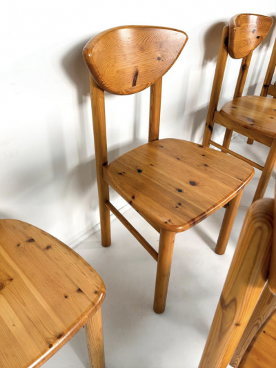 Mid Century Pine Dining Chairs by Rainer Daumiller Denmark 1970s
