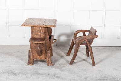 Mid Century Provincial French Fruitwood Side Table