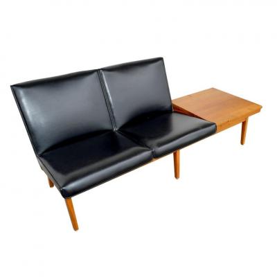 Mid Century Remington Rand Gunlocke 2 Seater Tandem Bench