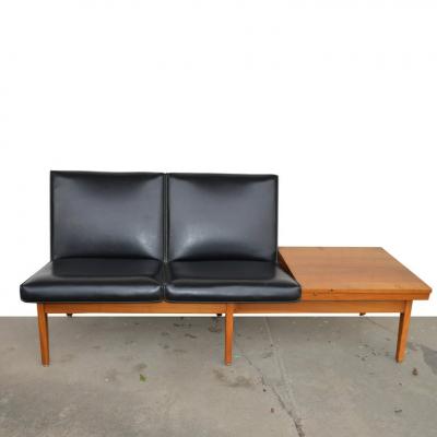 Mid Century Remington Rand Gunlocke 2 Seater Tandem Bench