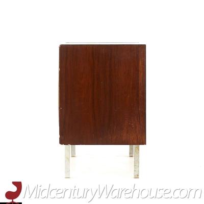 Mid Century Rosewood and Chrome Danish Dresser Chest of Drawers