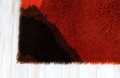 Mid Century Scandinavian Modern Wool Modern Rug