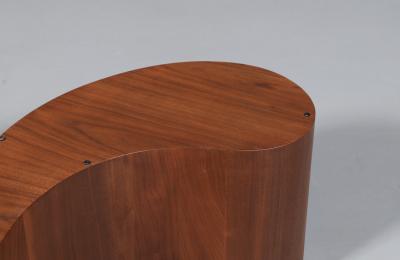 Mid Century Sculpted Biomorphic Shaped Coffee Table w Glass Top