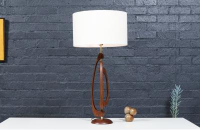 Mid Century Sculpted Table Lamp by Roller Lamp Co 