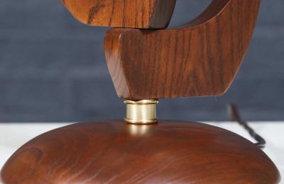 Mid Century Sculpted Table Lamp by Roller Lamp Co 