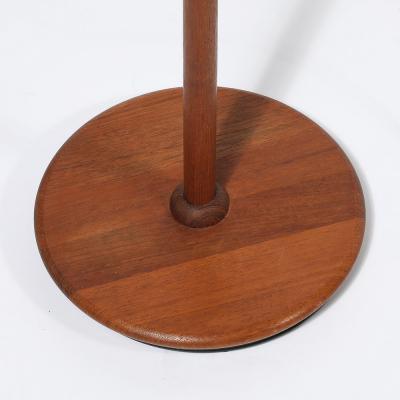 Mid Century Sculptural Teak Adjustable Floor Lamp w Custom Archival Paper Shade