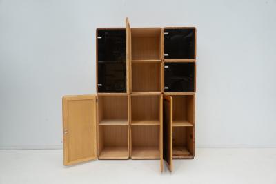 Mid Century Set of Modular Wooden Cubes by Derk Jan de Vries