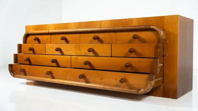 Mid Century Sideboard with drawers Walnut Italy 1960s