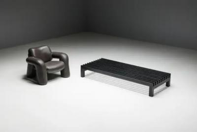 Mid Century Slatted Bench or Coffee Table France 1960s