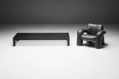 Mid Century Slatted Bench or Coffee Table France 1960s