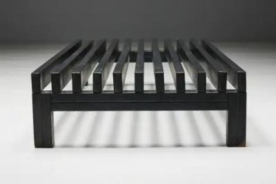 Mid Century Slatted Bench or Coffee Table France 1960s