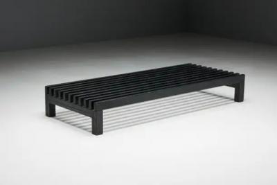 Mid Century Slatted Bench or Coffee Table France 1960s
