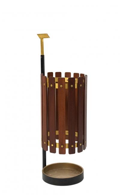 Mid Century Slatted Teak Umbrella Stands
