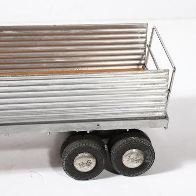 Mid Century Smith Miller Silver Streak Truck Trailer in Aluminum