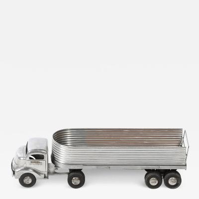 Mid Century Smith Miller Silver Streak Truck Trailer in Aluminum