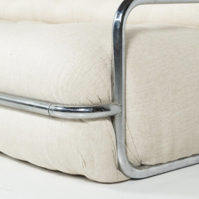 Mid Century Sofa by Mario Sabot Italy 1970s New Upholstery