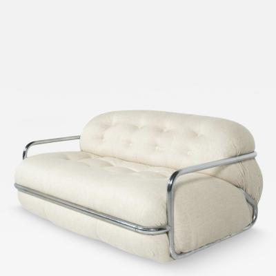 Mid Century Sofa by Mario Sabot Italy 1970s New Upholstery
