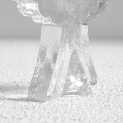 Mid Century Solid Glass Tree Shaped Soliflore Vase