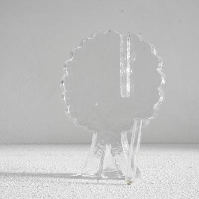 Mid Century Solid Glass Tree Shaped Soliflore Vase