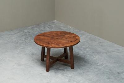 Mid Century Spanish Style Dining or Center Table in Solid Wood and Wrought Iron