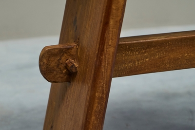 Mid Century Stool in Solid Oak Europe 1960s