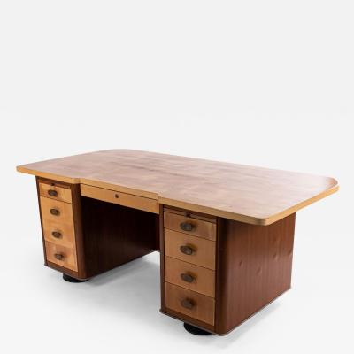 Mid Century Stow and Davis Executive Desk with Bronze Hardware