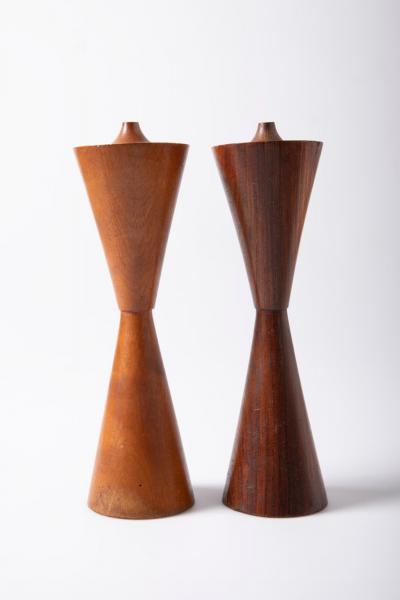 Mid Century Studio Craft Chess Set in Brazilian Rosewood Philippine Mahogany