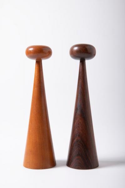 Mid Century Studio Craft Chess Set in Brazilian Rosewood Philippine Mahogany