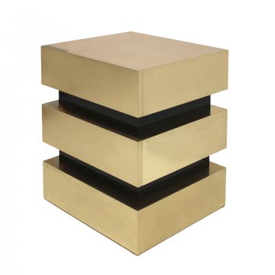 Mid Century Style Solid Wood and Brass Surface Italian Commode