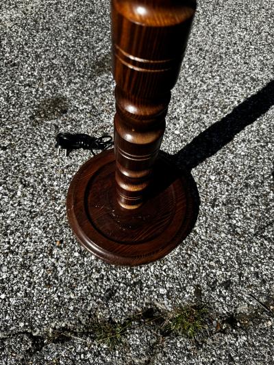 Mid Century Swedish Oak Floor Lamp