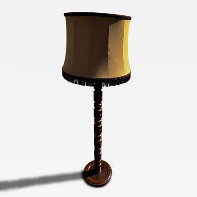 Mid Century Swedish Oak Floor Lamp
