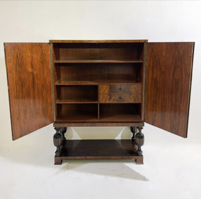 Mid Century Swedish Wooden Cabinet 1940s