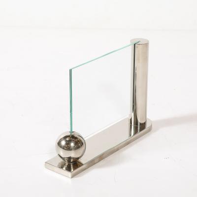 Mid Century Swid Powell Silver Plated Picture Frame with Spherical Detail
