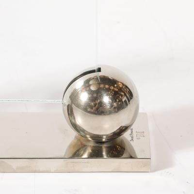 Mid Century Swid Powell Silver Plated Picture Frame with Spherical Detail