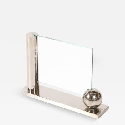 Mid Century Swid Powell Silver Plated Picture Frame with Spherical Detail