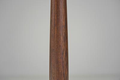 Mid Century Table Lamp with Wood and Steel Stem Denmark 1960s