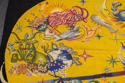 Mid Century Tapestry Signed E Simon 45 x 112