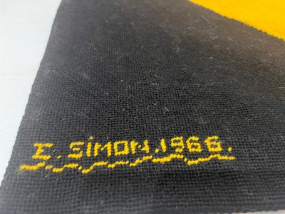 Mid Century Tapestry Signed E Simon 45 x 112