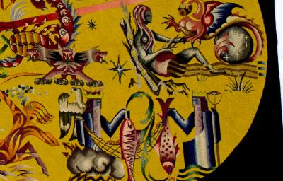 Mid Century Tapestry Signed E Simon 45 x 112