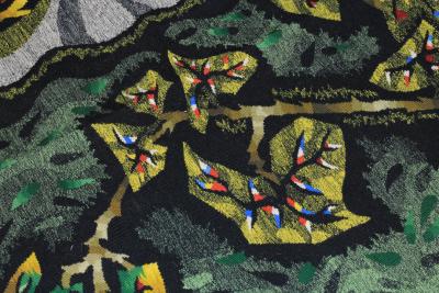 Mid Century Tapestry Signed Lurcat 3 10 x 7 8 