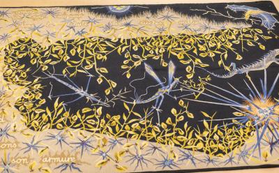 Mid Century Tapestry Signed Marc Petit 410 x 610
