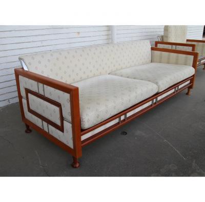 Mid Century Teak Sofa From Spain