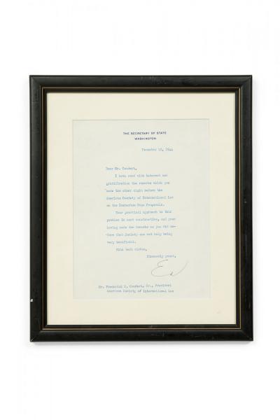 Mid Century Typed and Framed Letter