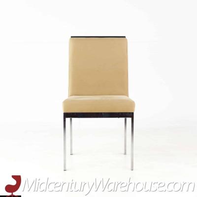 Mid Century Upholstered Chrome Dining Chairs Set of 6