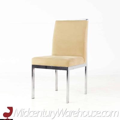 Mid Century Upholstered Chrome Dining Chairs Set of 6
