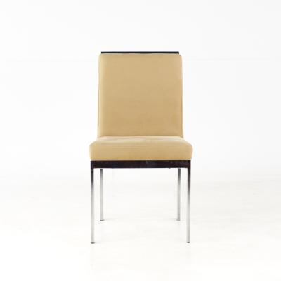 Mid Century Upholstered Chrome Dining Chairs Set of 6