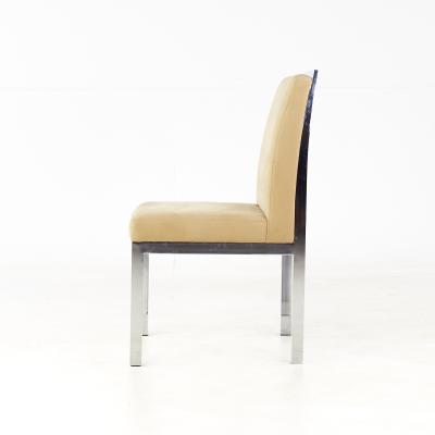 Mid Century Upholstered Chrome Dining Chairs Set of 6