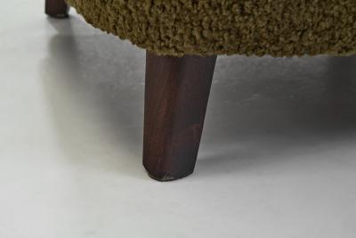 Mid Century Upholstered Olive Green Armchair Europe Mid 20th Century